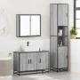 Set de muebles de baño 3 pzas madera contrachapada gris sonoma by , Bathroom furniture - Ref: Foro24-3301073, Price: 307,84 €...