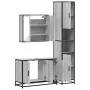 Set de muebles de baño 3 pzas madera contrachapada gris sonoma by , Bathroom furniture - Ref: Foro24-3301073, Price: 307,84 €...