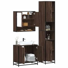 Set de muebles baño 3 pzas madera contrachapada roble marrón von , Badezimmermöbel - Ref: Foro24-3301099, Preis: 252,19 €, Ra...