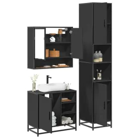 Juego de muebles de baño 3 pzas madera contrachapada negro von , Badezimmermöbel - Ref: Foro24-3301115, Preis: 300,61 €, Raba...