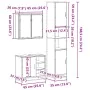 Set de muebles de baño 3 pzas madera contrachapada roble Sonoma von , Badezimmermöbel - Ref: Foro24-3301086, Preis: 290,25 €,...