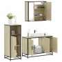 Set de muebles de baño 3 pzas madera contrachapada roble Sonoma von , Badezimmermöbel - Ref: Foro24-3300951, Preis: 215,78 €,...