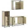 Set de muebles de baño 3 pzas madera contrachapada roble Sonoma von , Badezimmermöbel - Ref: Foro24-3300951, Preis: 215,78 €,...