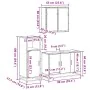 Set de muebles de baño 3 pzas madera contrachapada roble Sonoma von , Badezimmermöbel - Ref: Foro24-3300951, Preis: 215,78 €,...
