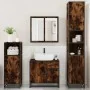 Set de muebles baño 4 pzas madera contrachapada roble ahumado von , Badezimmermöbel - Ref: Foro24-3301197, Preis: 421,93 €, R...