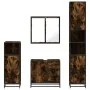 Set de muebles baño 4 pzas madera contrachapada roble ahumado von , Badezimmermöbel - Ref: Foro24-3301197, Preis: 421,93 €, R...