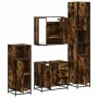 Set de muebles baño 4 pzas madera contrachapada roble ahumado von , Badezimmermöbel - Ref: Foro24-3301197, Preis: 421,93 €, R...
