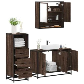 Set de muebles baño 3 pzas madera contrachapada roble marrón von , Badezimmermöbel - Ref: Foro24-3301044, Preis: 245,23 €, Ra...