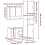 Set de muebles baño 3 pzas madera contrachapada roble ahumado von , Badezimmermöbel - Ref: Foro24-3301117, Preis: 286,26 €, R...