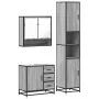 Set de muebles de baño 3 pzas madera contrachapada gris sonoma de , Muebles de baño - Ref: Foro24-3301108, Precio: 315,99 €, ...