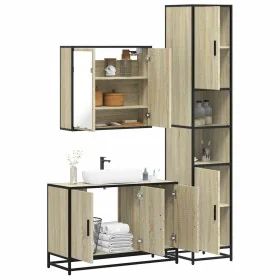 Set de muebles de baño 3 pzas madera contrachapada roble Sonoma von , Badezimmermöbel - Ref: Foro24-3301071, Preis: 298,60 €,...