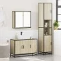 Set de muebles de baño 3 pzas madera contrachapada roble Sonoma de , Muebles de baño - Ref: Foro24-3301071, Precio: 297,90 €,...