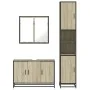 Set de muebles de baño 3 pzas madera contrachapada roble Sonoma de , Muebles de baño - Ref: Foro24-3301071, Precio: 297,90 €,...