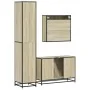 Set de muebles de baño 3 pzas madera contrachapada roble Sonoma de , Muebles de baño - Ref: Foro24-3301071, Precio: 297,90 €,...