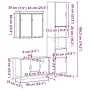 Set de muebles de baño 3 pzas madera contrachapada roble Sonoma de , Muebles de baño - Ref: Foro24-3301071, Precio: 297,90 €,...