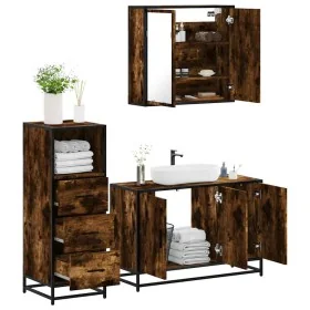 Set de muebles baño 3 pzas madera contrachapada roble ahumado von , Badezimmermöbel - Ref: Foro24-3301012, Preis: 241,50 €, R...