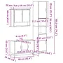 Set de muebles de baño 3 pzas madera contrachapada roble Sonoma von , Badezimmermöbel - Ref: Foro24-3301101, Preis: 295,19 €,...