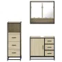 Set de muebles de baño 3 pzas madera contrachapada roble Sonoma de , Muebles de baño - Ref: Foro24-3301046, Precio: 235,66 €,...