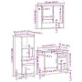 Set de muebles de baño 3 pzas madera contrachapada roble Sonoma de , Muebles de baño - Ref: Foro24-3301046, Precio: 235,66 €,...