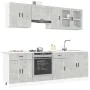 Mueble cocina Kalmar gris hormigón 8 pzas madera contrachapada by , Kitchen cabinets - Ref: Foro24-3314845, Price: 543,28 €, ...