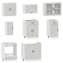Mueble cocina Kalmar gris hormigón 8 pzas madera contrachapada by , Kitchen cabinets - Ref: Foro24-3314845, Price: 543,28 €, ...