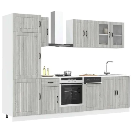 Mueble cocina Kalmar sonoma gris 8 pzas madera contrachapada von , Küchenschränke - Ref: Foro24-3314807, Preis: 622,34 €, Rab...