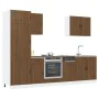 Mueble cocina Kalmar roble marrón 7 pzas madera contrachapada von , Küchenschränke - Ref: Foro24-3314788, Preis: 566,98 €, Ra...