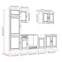 Mueble cocina Kalmar roble marrón 7 pzas madera contrachapada von , Küchenschränke - Ref: Foro24-3314788, Preis: 566,98 €, Ra...