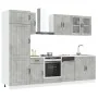 Mueble cocina Kalmar gris hormigón 8 pzas madera contrachapada von , Küchenschränke - Ref: Foro24-3314805, Preis: 600,87 €, R...