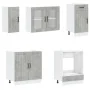 Mueble cocina Kalmar gris hormigón 8 pzas madera contrachapada von , Küchenschränke - Ref: Foro24-3314805, Preis: 600,87 €, R...