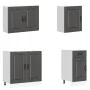 Mueble de cocina Kalmar negra 7 piezas madera contrachapada von , Küchenschränke - Ref: Foro24-3314762, Preis: 578,49 €, Raba...