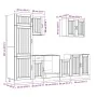 Mueble cocina Kalmar roble ahumado 7 pzas madera contrachapada de , Armarios de cocina - Ref: Foro24-3314776, Precio: 572,12 ...