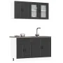 Mueble de cocina Kalmar negra 4 piezas madera contrachapada von , Küchenschränke - Ref: Foro24-3314872, Preis: 306,69 €, Raba...