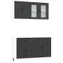 Mueble de cocina Kalmar negra 4 piezas madera contrachapada von , Küchenschränke - Ref: Foro24-3314872, Preis: 306,69 €, Raba...