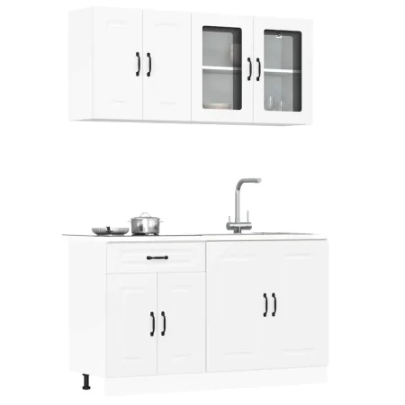 Mueble de cocina Kalmar blanco 4 piezas madera contrachapada de , Armarios de cocina - Ref: Foro24-3314851, Precio: 276,44 €,...