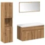 Juego de muebles baño 5 piezas madera ingeniería roble artisan von , Badezimmermöbel - Ref: Foro24-3328604, Preis: 389,74 €, ...