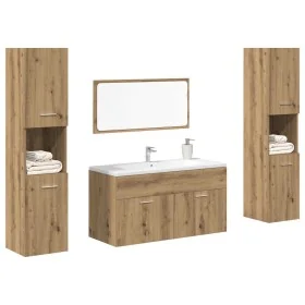 Juego de muebles baño 4 piezas madera ingeniería roble artisan von , Badezimmermöbel - Ref: Foro24-3328596, Preis: 222,70 €, ...