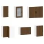 Mueble cocina Porto roble marrón 11 pzas madera contrachapada von , Küchenschränke - Ref: Foro24-3314968, Preis: 667,02 €, Ra...
