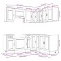 Mueble cocina Porto roble marrón 11 pzas madera contrachapada von , Küchenschränke - Ref: Foro24-3314968, Preis: 667,02 €, Ra...