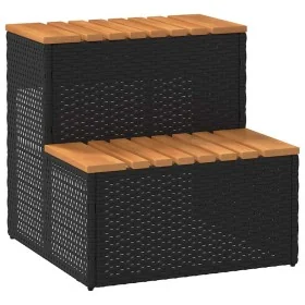 Escalón bañera hidromasaje negro 50x50x50,5 cm ratán sintético by , Pool and spa accessories - Ref: Foro24-4103940, Price: 81...