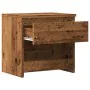 Mesita de noche madera contrachapada madera antigua 40x30x39 cm by , Nightstands - Ref: Foro24-856406, Price: 40,21 €, Discou...