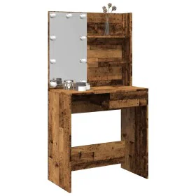 Tocador con LED madera vieja 74,5x40x141 cm by , Bedroom Dressers - Ref: Foro24-857021, Price: 105,52 €, Discount: %