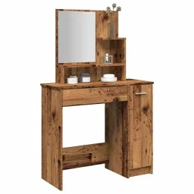 Tocador con espejo envejecida 86,5x35x136 cm de , Tocadores para dormitorios - Ref: Foro24-857009, Precio: 92,92 €, Descuento: %