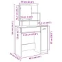 Tocador con espejo envejecida 86,5x35x136 cm von , Schlafzimmerkommoden - Ref: Foro24-857009, Preis: 92,89 €, Rabatt: %