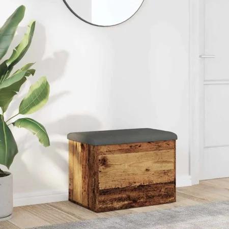 Banco con almacenaje madera ingeniería madera vieja 62x42x45 cm by , Benches for halls and storage - Ref: Foro24-857615, Pric...