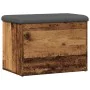Banco con almacenaje madera ingeniería madera vieja 62x42x45 cm by , Benches for halls and storage - Ref: Foro24-857615, Pric...