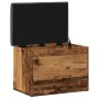 Banco con almacenaje madera ingeniería madera vieja 62x42x45 cm by , Benches for halls and storage - Ref: Foro24-857615, Pric...