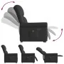 Sillón reclinable de masaje pie cuero sintético negro brillante by , Armchairs - Ref: Foro24-3303420, Price: 275,71 €, Discou...
