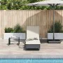 Tumbona con ruedas y cojín ratán sintético marrón de , Tumbonas - Ref: Foro24-4104034, Precio: 166,51 €, Descuento: %