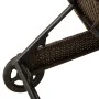 Tumbona con ruedas y cojín ratán sintético marrón de , Tumbonas - Ref: Foro24-4104034, Precio: 166,51 €, Descuento: %